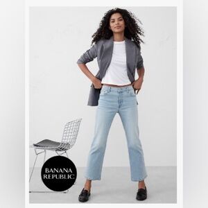 Banana Republic KICK FLARE HIGH-RISE CROPPED JEAN NWT Light Wash